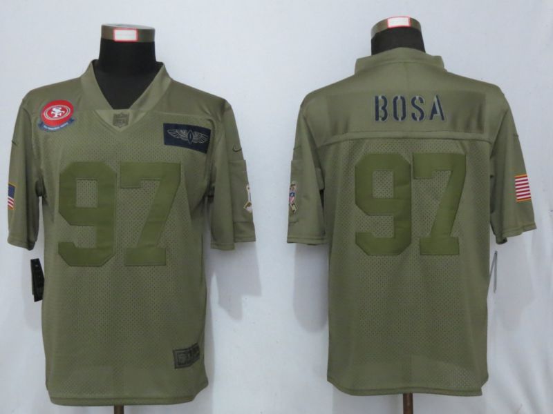 Men San Francisco 49ers #97 Bosa Nike Camo 2019 Salute to Service Limited NFL Jerseys